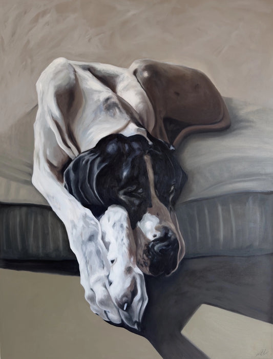 "Sleeping Dane" - Original Oil Painting